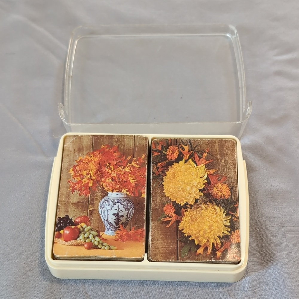 Vintage Congress Double Deck Autumn Fall Leaves Playing Cards